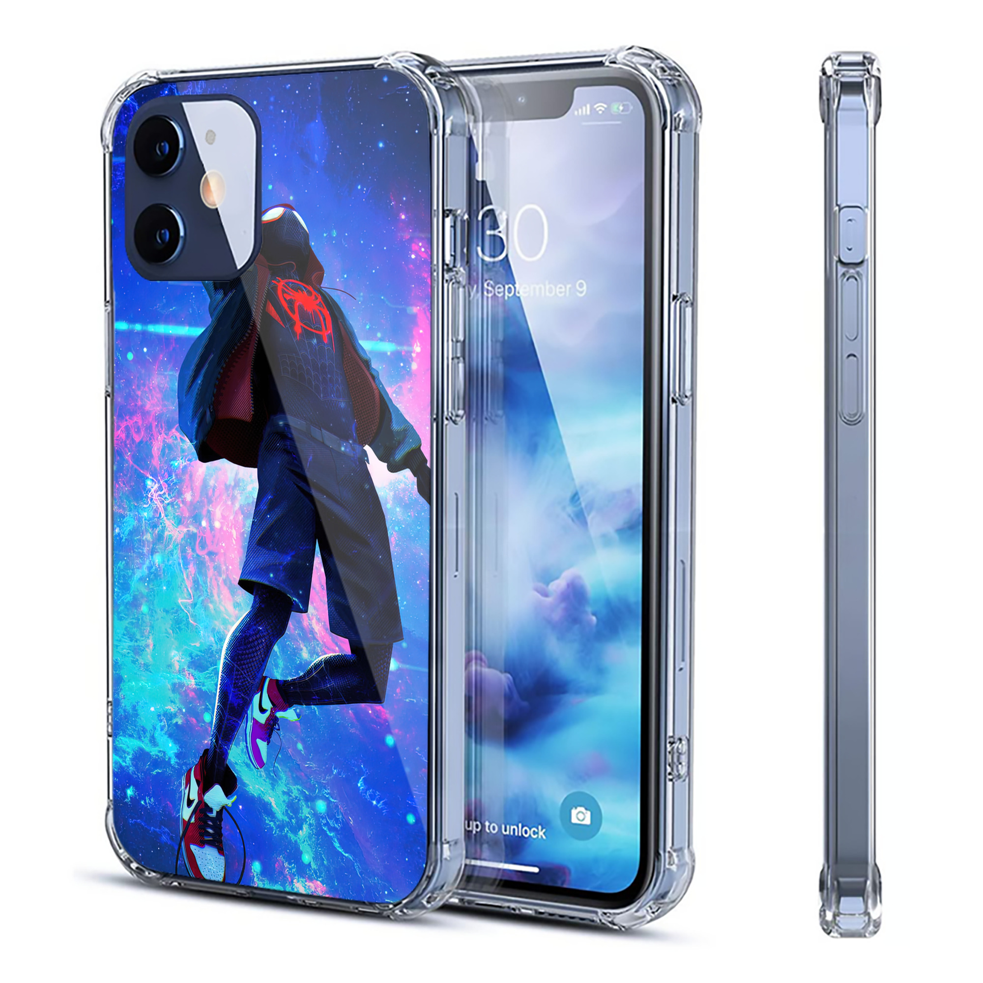 （画像用） Spider Man スパイダーマン 【iPhone 12シリーズ対応】透明スマホケース（クリアソフトケース）